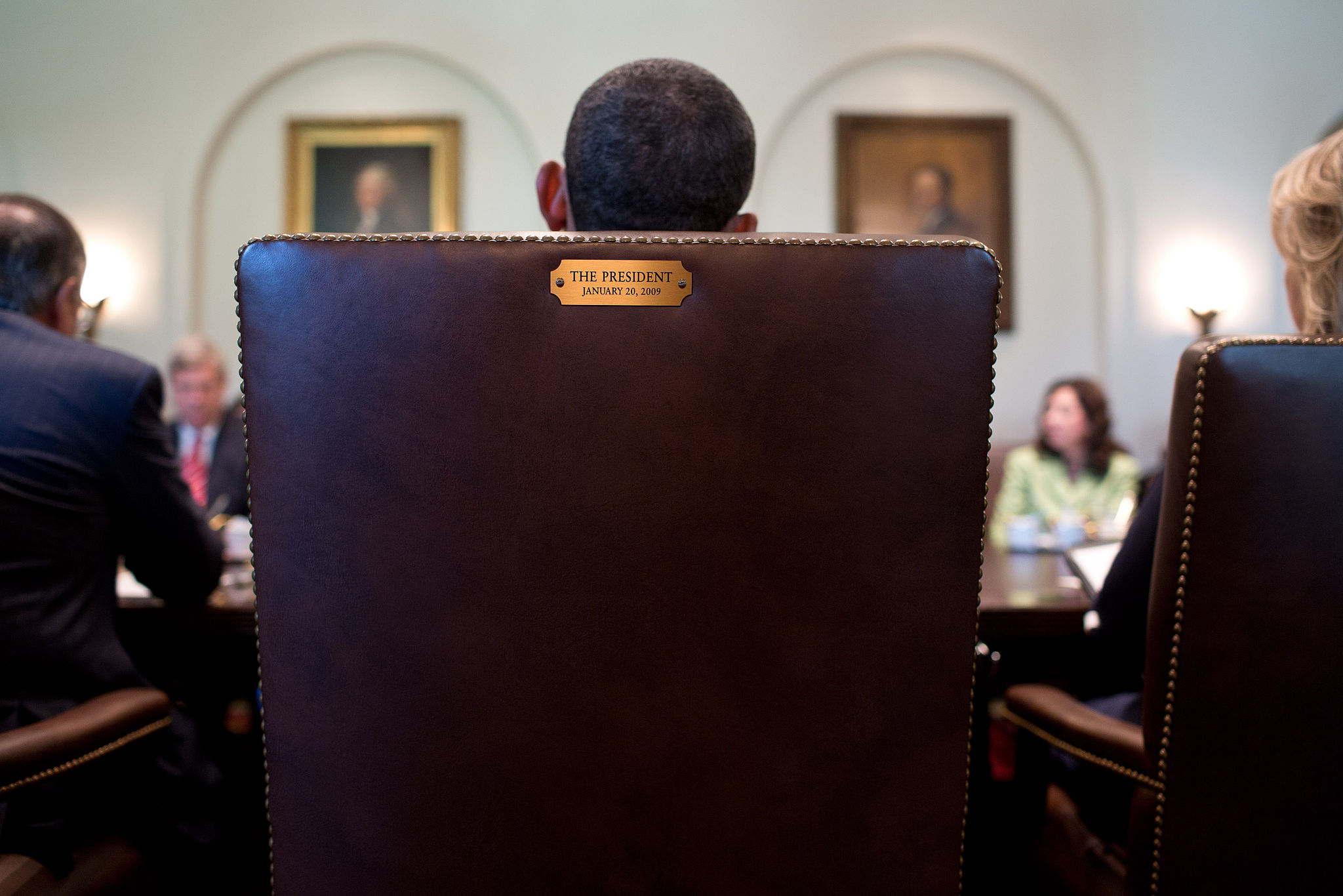 Axis of Strategy - Obama gives a cabinet meeting - Photo by Pete Souza