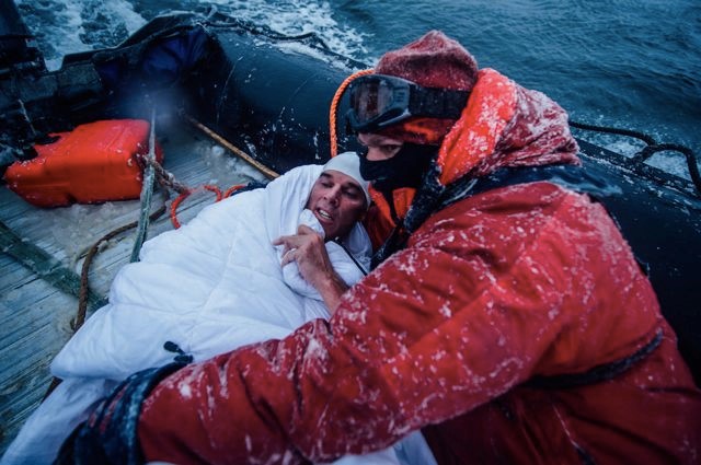 Lewis Pugh post-Ross Sea swim - Photo from lewispugh.com