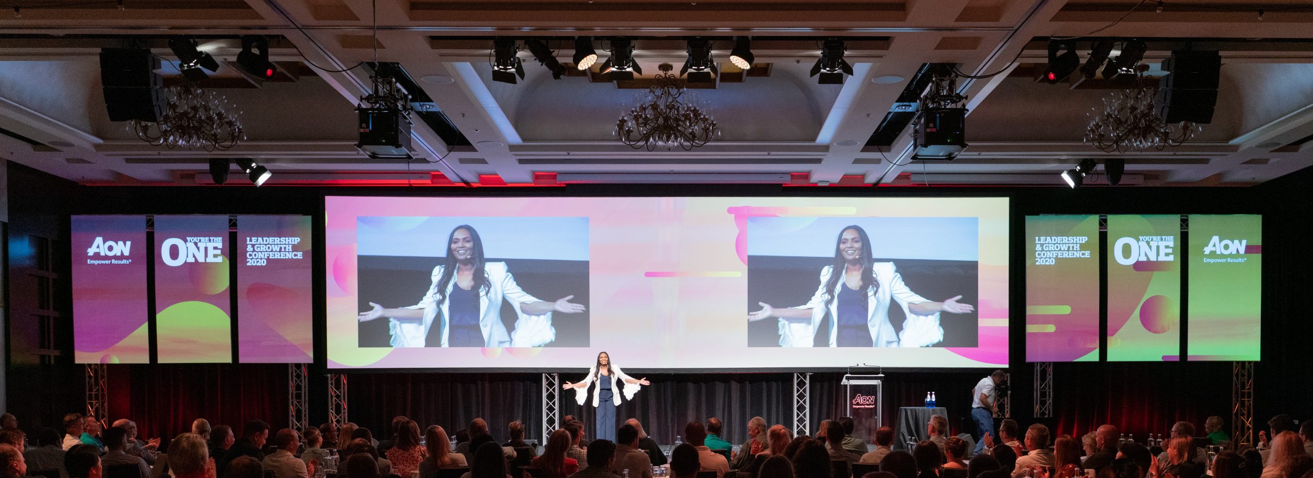 Liza Pavlakos speaking at an event