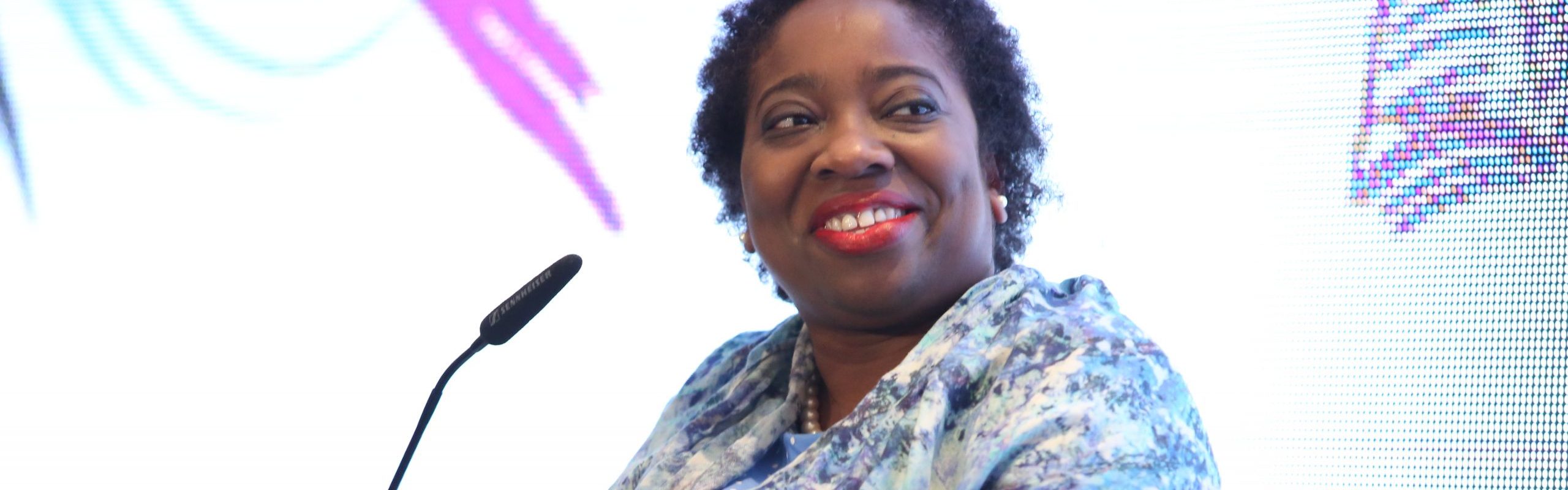 Suki Fuller speaking at event