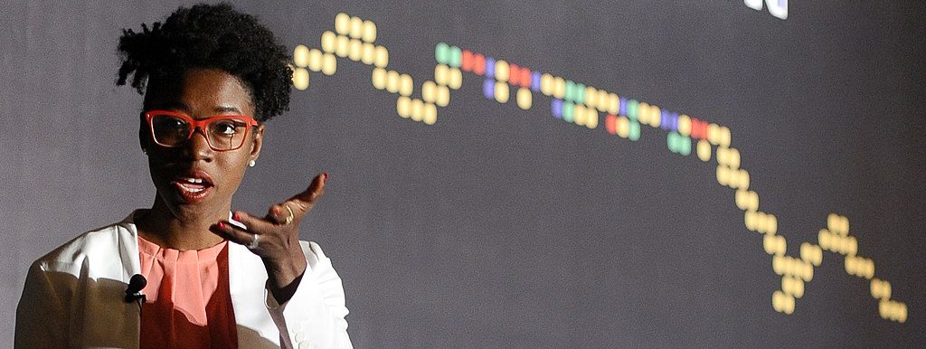 Joy Buolamwini speaking