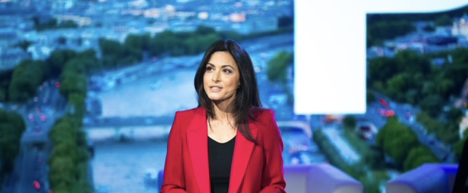 Ghida Fakhry moderating doha debates