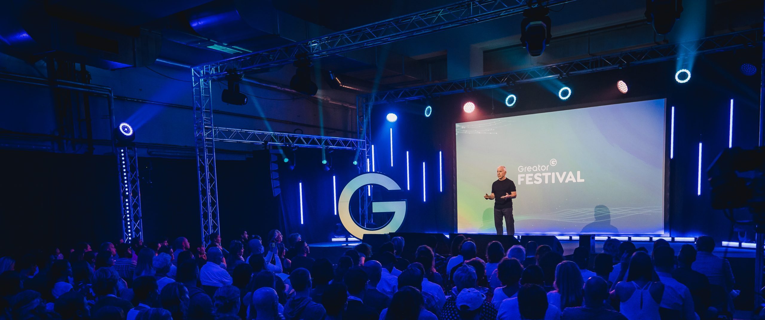 Dan Millman speaking at Greator Festival 2022